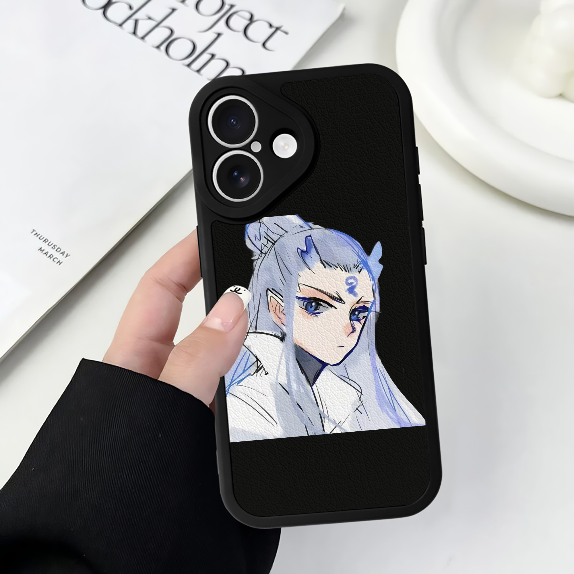 （画像用） Ne Zha 2 ナタ 魔童の大暴れ 【iPhone 16シリーズ対応】シリコンスマホケース（レザー調） 材質：シリコン
